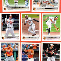 Baltimore Orioles 2022 Topps Complete Mint Hand Collated 19 Card Team Set Featuring Ryan Mountcastle All Star Rookie Cup Plus 4 Rookie Cards
