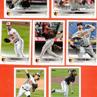 Baltimore Orioles 2022 Topps Complete Mint Hand Collated 19 Card Team Set Featuring Ryan Mountcastle All Star Rookie Cup Plus 4 Rookie Cards