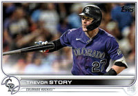 Colorado Rockies 2022 Topps Hand Collated 20 Card Team Set Featuring Charlie Blackmon and Trevor Story with Rookie Cards of Ryan Vilade, Ryan Feltner and Colton Welker Plus

