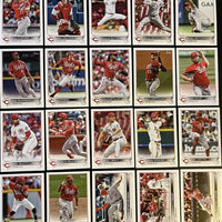 Cincinnati Reds 2022 Topps Complete Mint Hand Collated 20 Card Team Set with 6 Rookie Cards including a Jonathan India All Star Rookie Cup Card