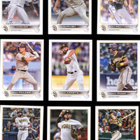 San Diego Padres 2022 Topps Complete Mint Hand Collated 20 Card Team Set with Manny Machado and Fernando Tatis Jr. Plus