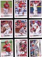Cincinnati Reds 2022 Topps Complete Mint Hand Collated 20 Card Team Set with 6 Rookie Cards including a Jonathan India All Star Rookie Cup Card
