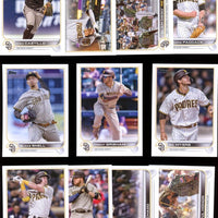 San Diego Padres 2022 Topps Complete Mint Hand Collated 20 Card Team Set with Manny Machado and Fernando Tatis Jr. Plus