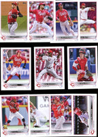 Cincinnati Reds 2022 Topps Complete Mint Hand Collated 20 Card Team Set with 6 Rookie Cards including a Jonathan India All Star Rookie Cup Card
