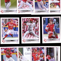 Cincinnati Reds 2022 Topps Complete Mint Hand Collated 20 Card Team Set with 6 Rookie Cards including a Jonathan India All Star Rookie Cup Card