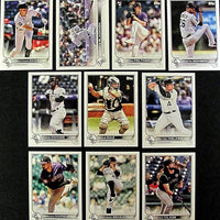 Colorado Rockies 2022 Topps Hand Collated 20 Card Team Set Featuring Charlie Blackmon and Trevor Story with Rookie Cards of Ryan Vilade, Ryan Feltner and Colton Welker Plus