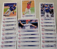 Texas Rangers 2022 Topps Complete Mint Hand Collated 22 Card Team Set Featuring Corey Seagers First Rangers Card, Adolis Garcia Topps All Star Rookie Cup Card and Others 2023 World Series Champions
