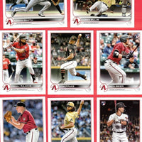 Arizona Diamondbacks 2022 Topps Hand Collated 22 Card Team Set Featuring Rookie Cards of Stuart Fairchild, Tyler Gilbert, Henry Ramos, Luis Frias and Jake McCarthy Plus
