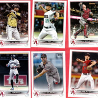 Arizona Diamondbacks 2022 Topps Hand Collated 22 Card Team Set Featuring Rookie Cards of Stuart Fairchild, Tyler Gilbert, Henry Ramos, Luis Frias and Jake McCarthy Plus