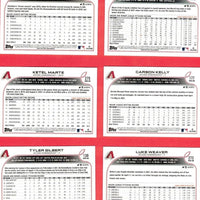 Arizona Diamondbacks 2022 Topps Hand Collated 22 Card Team Set Featuring Rookie Cards of Stuart Fairchild, Tyler Gilbert, Henry Ramos, Luis Frias and Jake McCarthy Plus