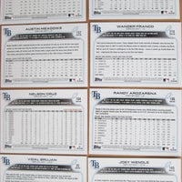 Tampa Bay Rays 2022 Topps Hand Collated 23 Card Team Set Featuring Shane McClanahan Future Stars, Randy Arozarena All Star Rookie Cup and Wander Franco Rookie Card Plus