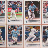 Tampa Bay Rays 2022 Topps Hand Collated 23 Card Team Set Featuring Shane McClanahan Future Stars, Randy Arozarena All Star Rookie Cup and Wander Franco Rookie Card Plus