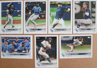 Tampa Bay Rays 2022 Topps Hand Collated 23 Card Team Set Featuring Shane McClanahan Future Stars, Randy Arozarena All Star Rookie Cup and Wander Franco Rookie Card Plus
