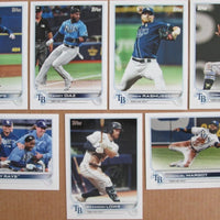 Tampa Bay Rays 2022 Topps Hand Collated 23 Card Team Set Featuring Shane McClanahan Future Stars, Randy Arozarena All Star Rookie Cup and Wander Franco Rookie Card Plus