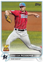 Miami Marlins 2022 Topps Hand Collated 23 Card Team Set Featuring Sixto Sanchez Future Stars, Trevor Rogers All Star Rookie Cup and 7 Rookie Cards Plus

