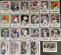 Miami Marlins 2022 Topps Hand Collated 23 Card Team Set Featuring Sixto Sanchez Future Stars, Trevor Rogers All Star Rookie Cup and 7 Rookie Cards Plus
