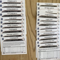 Detroit Tigers 2022 Topps Complete Mint Hand Collated 23 Card Team Set Featuring Miguel Cabrera and 3 Rookie Cards Plus