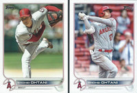 Los Angeles Angels 2022 Topps Complete 25 Card Team Set with Multiple Shohei Ohtani and Mike Trout Cards

