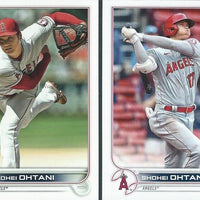 Los Angeles Angels 2022 Topps Complete 25 Card Team Set with Multiple Shohei Ohtani and Mike Trout Cards