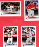 Los Angeles Angels 2022 Topps Complete 25 Card Team Set with Multiple Shohei Ohtani and Mike Trout Cards
