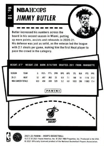 Jimmy Butler 2021 2022 Hoops Basketball Series Mint Card #10