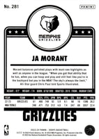 Ja Morant 2023 2024 Hoops Basketball Series Mint Tribute Subset Card #281
