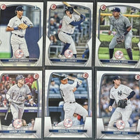 New York Yankees 2023 Bowman 10 Card Team Set made by Topps with Aaron Judge PLUS