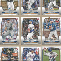 New York Mets 2023 Bowman 16 Card Team Set Made by Topps with Pete Alonso and Rookie Cards of Francisco Álvarez, Mark Vientos, Kodai Senga and Brett Baty Plus