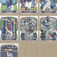 New York Mets 2023 Bowman 16 Card Team Set Made by Topps with Pete Alonso and Rookie Cards of Francisco Álvarez, Mark Vientos, Kodai Senga and Brett Baty Plus