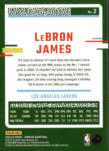 LeBron James 2023 2024 Panini Donruss Series Mint Card #2