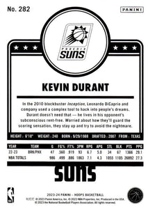 Kevin Durant 2023 2024 Panini NBA Hoops Tribute Series Mint Card #282