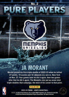 Ja Morant 2023 2024 Hoops Pure Players Series Mint Insert Card #2
