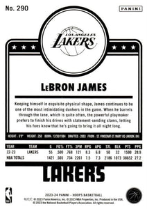 LeBron James 2023 2024 Hoops Series Mint Winter Version Tribute Card #290