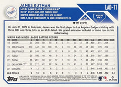  2023 Topps Now Baseball #306 James Outman Rookie Card Dodgers -  Only 1,962 made! : Toys & Games
