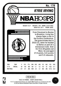 Kyrie Irving 2023 2024 Panini NBA Hoops Series Mint Card #178