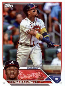 Atlanta Braves 2023 Topps Complete Mint Hand Collated 19 Card Team Set Featuring Rookie Cards of Michael Harris and Vaughn Grissom Plus