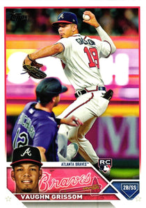 Atlanta Braves 2023 Topps Complete Mint Hand Collated 19 Card Team Set Featuring Rookie Cards of Michael Harris and Vaughn Grissom Plus