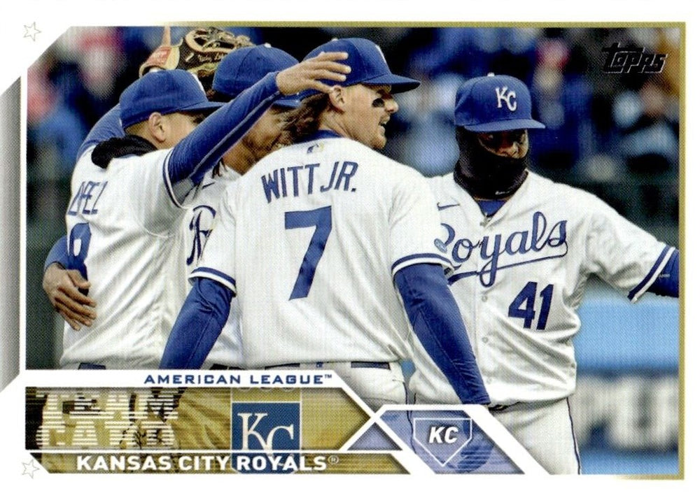 Kansas City Royals 2023 Topps Complete Mint Hand Collated 21 Card Team Set with 6 Rookie Cards Plus an MJ Melendez Future Stars Card and a Bobby Witt Jr. All Star Rookie Cup Card and More