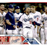 Los Angeles Dodgers 2023 Topps Complete Mint Hand Collated 21 Card Team Set Featuring Rookie Cards of Miguel Vargas and James Outman
