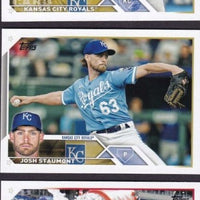 Kansas City Royals 2023 Topps Complete Mint Hand Collated 21 Card Team Set with 6 Rookie Cards Plus an MJ Melendez Future Stars Card and a Bobby Witt Jr. All Star Rookie Cup Card and More