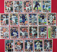 Houston Astros 2023 Topps Complete Mint Hand Collated 22 Card Team Set Featuring a Rookie card of Hunter Brown
