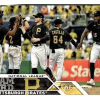 Pittsburgh Pirates 2023 Topps Complete Mint Hand Collated 22 Card Team Set with 5 Rookie and 2 Future Stars Cards Including Oneil Cruz Plus Veteran Players