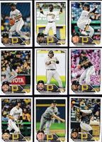 Pittsburgh Pirates 2023 Topps Complete Mint Hand Collated 22 Card Team Set with 5 Rookie and 2 Future Stars Cards Including Oneil Cruz Plus Veteran Players
