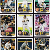 Pittsburgh Pirates 2023 Topps Complete Mint Hand Collated 22 Card Team Set with 5 Rookie and 2 Future Stars Cards Including Oneil Cruz Plus Veteran Players
