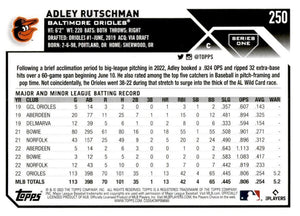Adley Rutschman 2023 Topps All Star Rookie Cup Mint Rookie Card #250