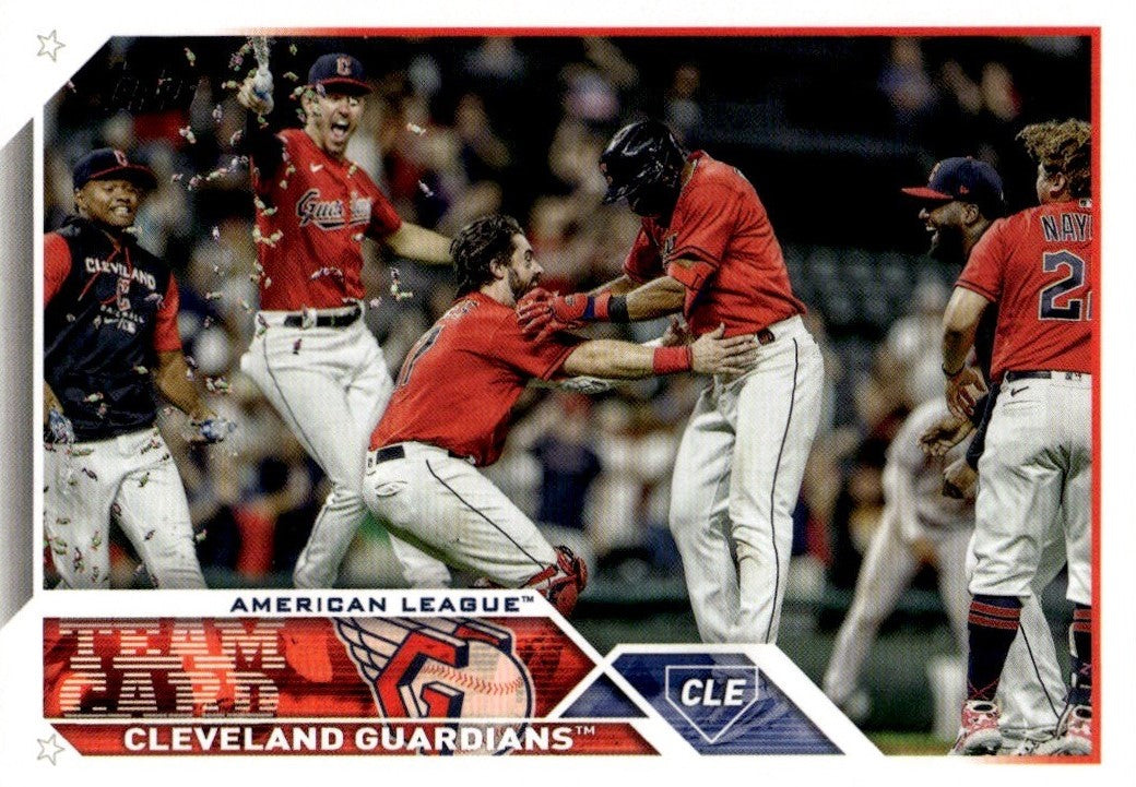 2023 Topps Cleveland Guardians Baseball Cards Team Set