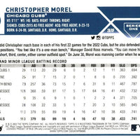 Chicago Cubs 2023 Topps Complete 25 Card Team Set Featuring a Rookie Card of Christopher Morel Plus