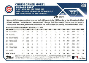 Chicago Cubs 2023 Topps Complete 25 Card Team Set Featuring a Rookie Card of Christopher Morel Plus