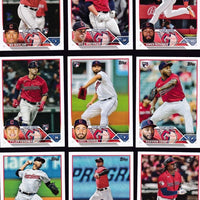 Cleveland Guardians 2023 Topps Complete Mint Hand Collated 25 Card Team Set Featuring 7 Rookie Cards Plus Veteran Stars