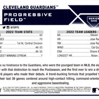 Cleveland Guardians 2023 Topps Complete Mint Hand Collated 25 Card Team Set Featuring 7 Rookie Cards Plus Veteran Stars